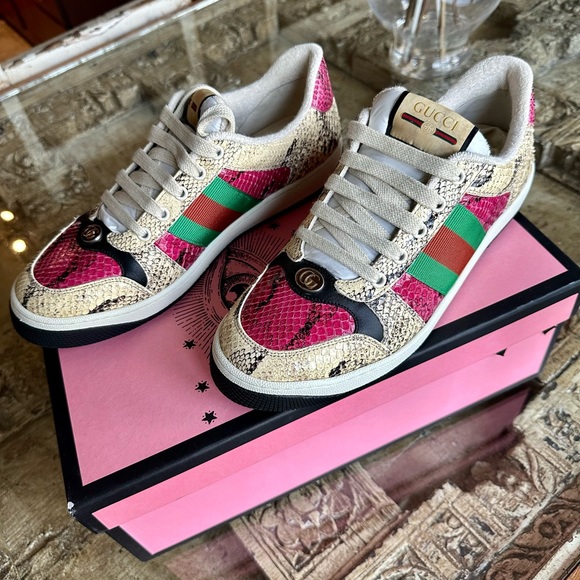 LIMITED EDITION never worn men’s Gucci Garden exclusive python skin trainers - Picture 5 of 9